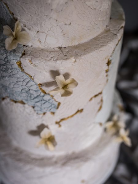 Textured modern bespoke wedding cake